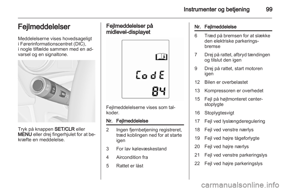 OPEL MERIVA 2011.5  Instruktionsbog (in Danish) 