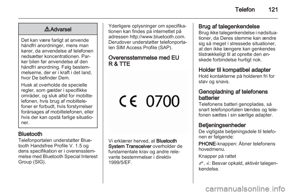 OPEL MERIVA 2012  Instruktionsbog til Infotainment (in Danish) 