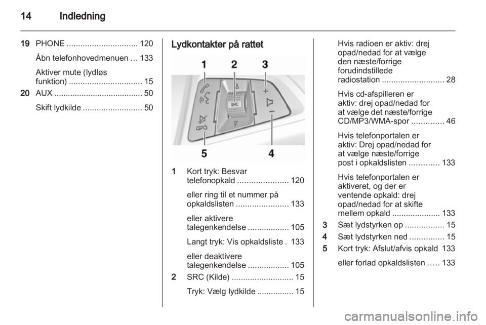 OPEL MERIVA 2012  Instruktionsbog til Infotainment (in Danish) 
