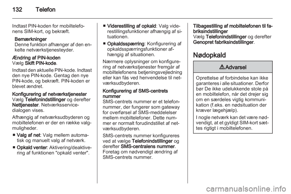 OPEL MERIVA 2012  Instruktionsbog til Infotainment (in Danish) 