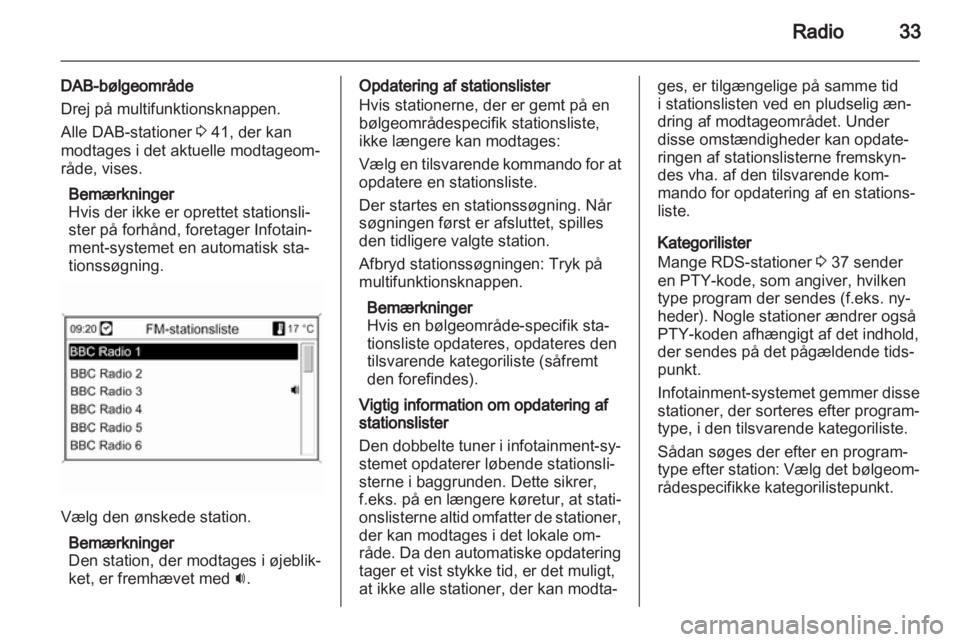 OPEL MERIVA 2012  Instruktionsbog til Infotainment (in Danish) 