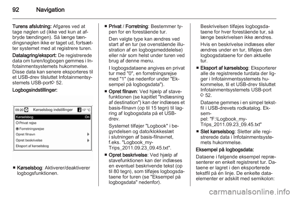 OPEL MERIVA 2012  Instruktionsbog til Infotainment (in Danish) 