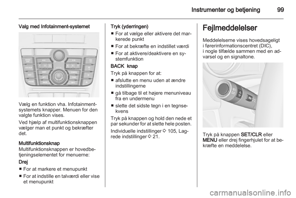 OPEL MERIVA 2012  Instruktionsbog (in Danish) 