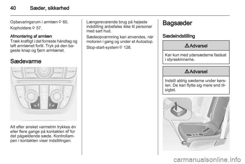 OPEL MERIVA 2012  Instruktionsbog (in Danish) 