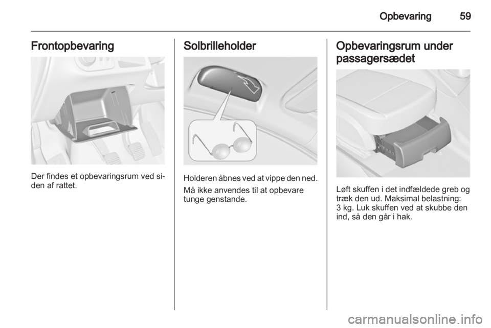 OPEL MERIVA 2012  Instruktionsbog (in Danish) 