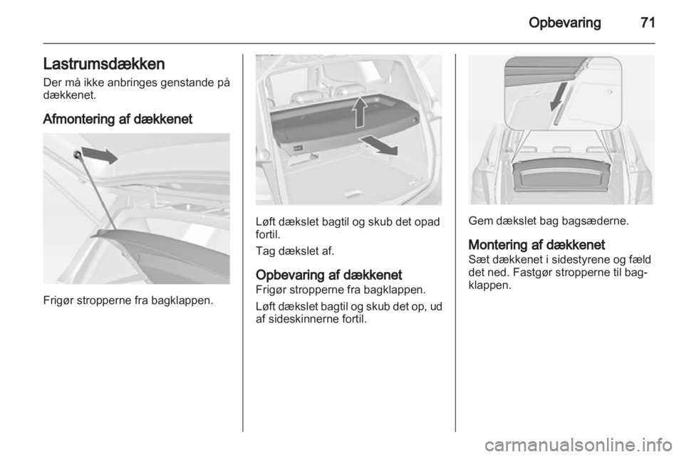 OPEL MERIVA 2012  Instruktionsbog (in Danish) 
