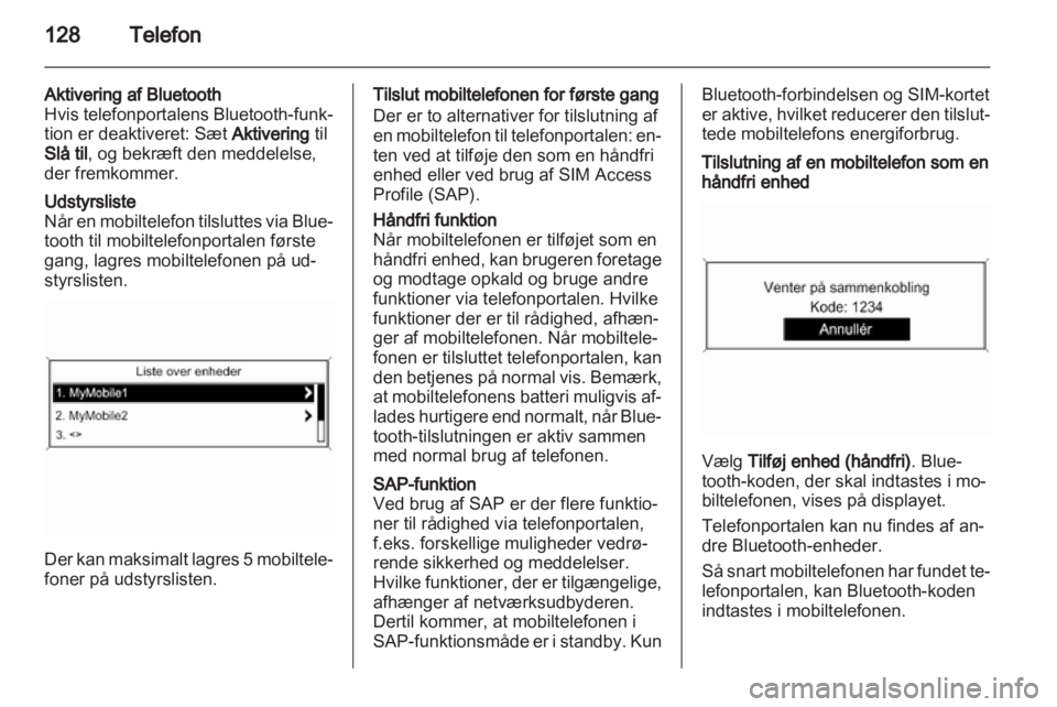 OPEL MERIVA 2012.5  Instruktionsbog til Infotainment (in Danish) 