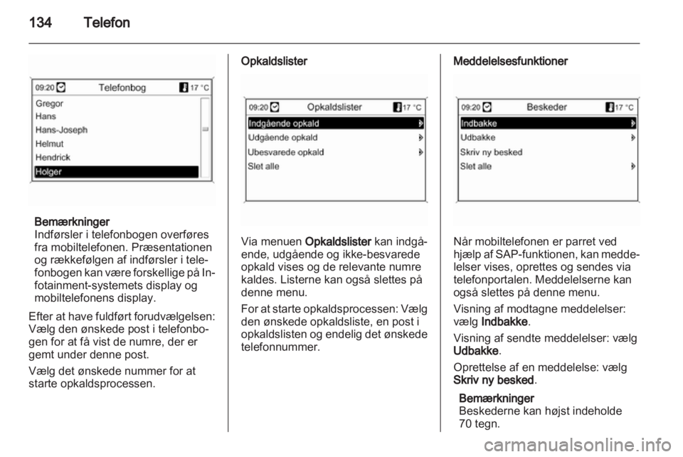 OPEL MERIVA 2012.5  Instruktionsbog til Infotainment (in Danish) 