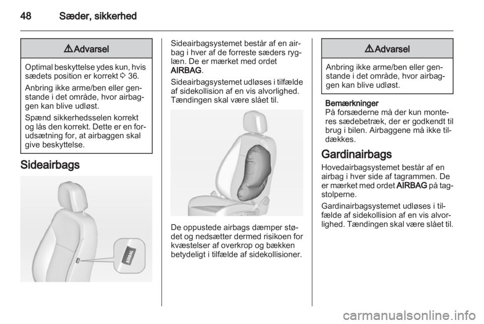 OPEL MERIVA 2012.5  Instruktionsbog (in Danish) 