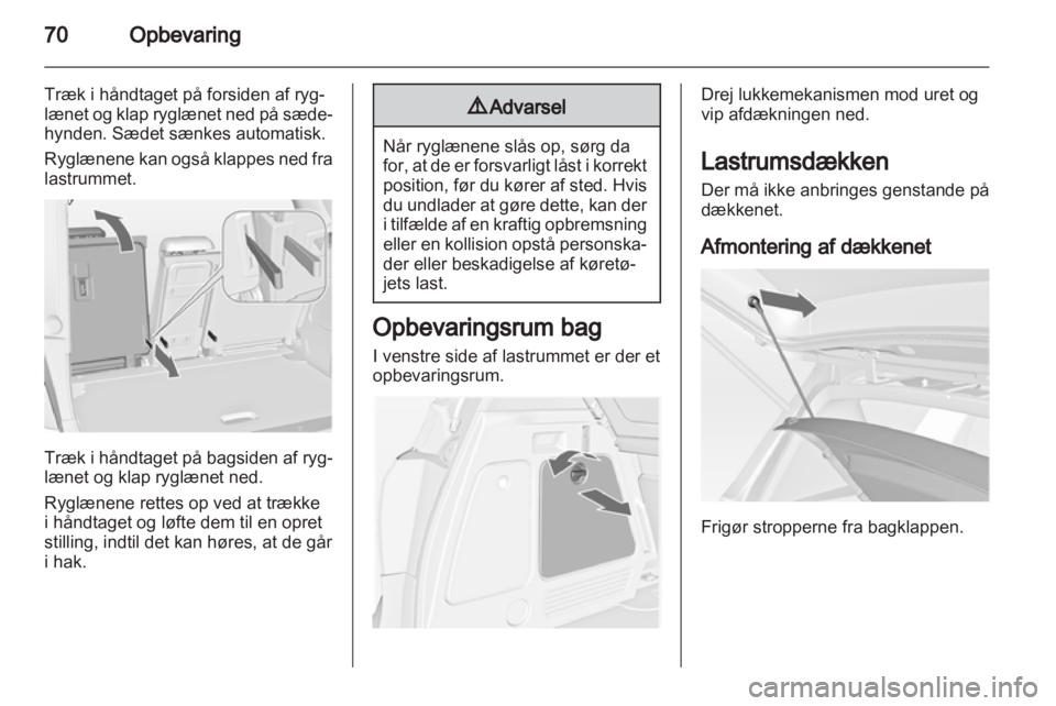 OPEL MERIVA 2012.5  Instruktionsbog (in Danish) 
