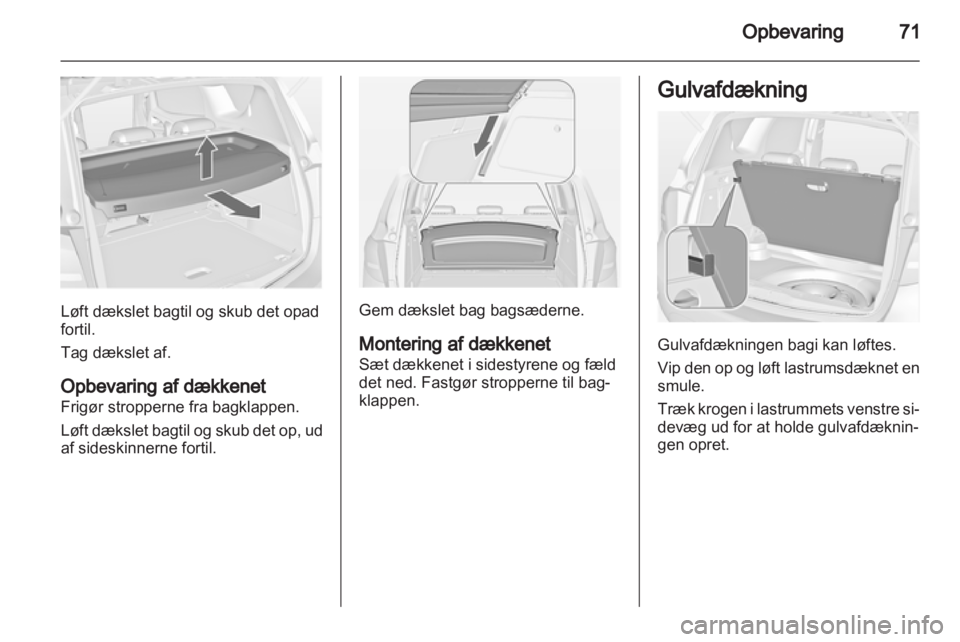 OPEL MERIVA 2012.5  Instruktionsbog (in Danish) 