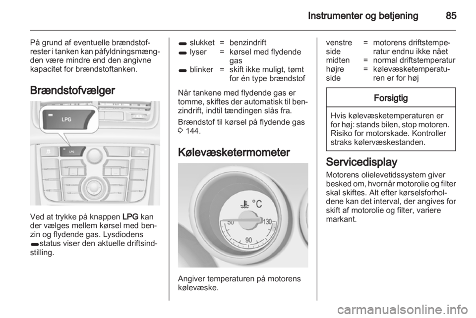 OPEL MERIVA 2012.5  Instruktionsbog (in Danish) 
