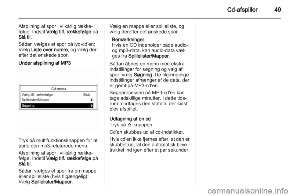 OPEL MERIVA 2013  Instruktionsbog til Infotainment (in Danish) 