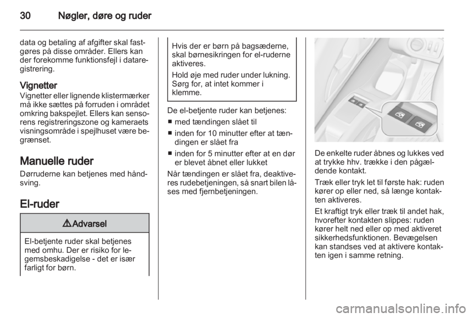 OPEL MERIVA 2013  Instruktionsbog (in Danish) 