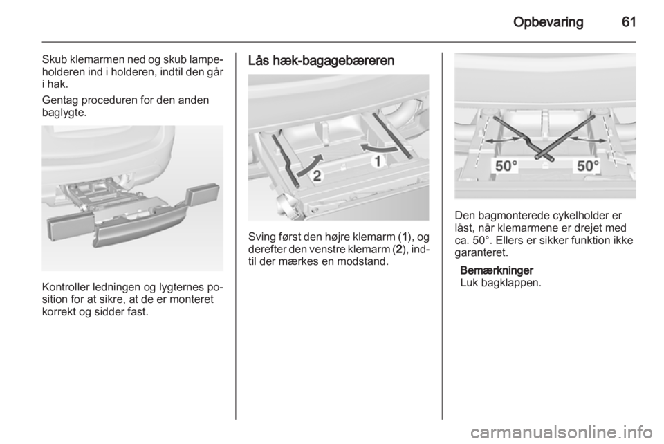 OPEL MERIVA 2013  Instruktionsbog (in Danish) 