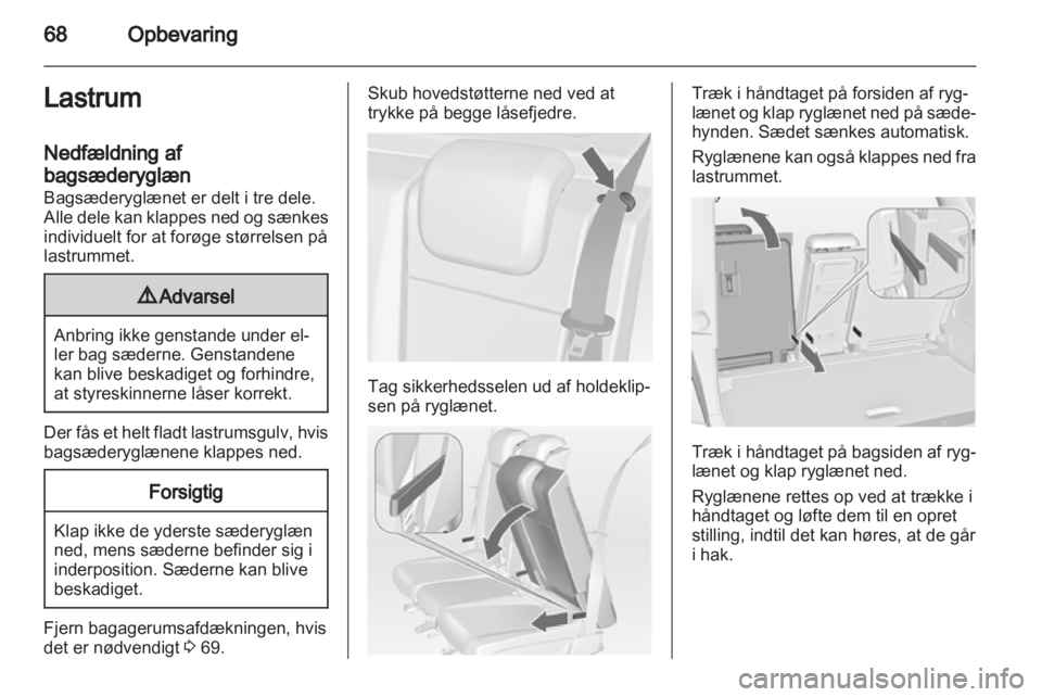 OPEL MERIVA 2013  Instruktionsbog (in Danish) 
