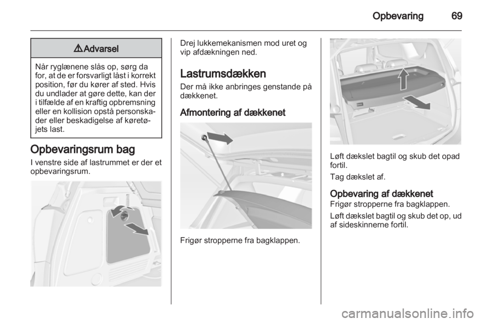 OPEL MERIVA 2013  Instruktionsbog (in Danish) 