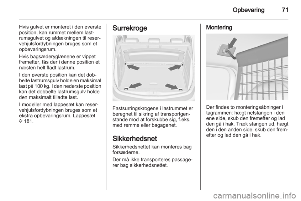 OPEL MERIVA 2013  Instruktionsbog (in Danish) 