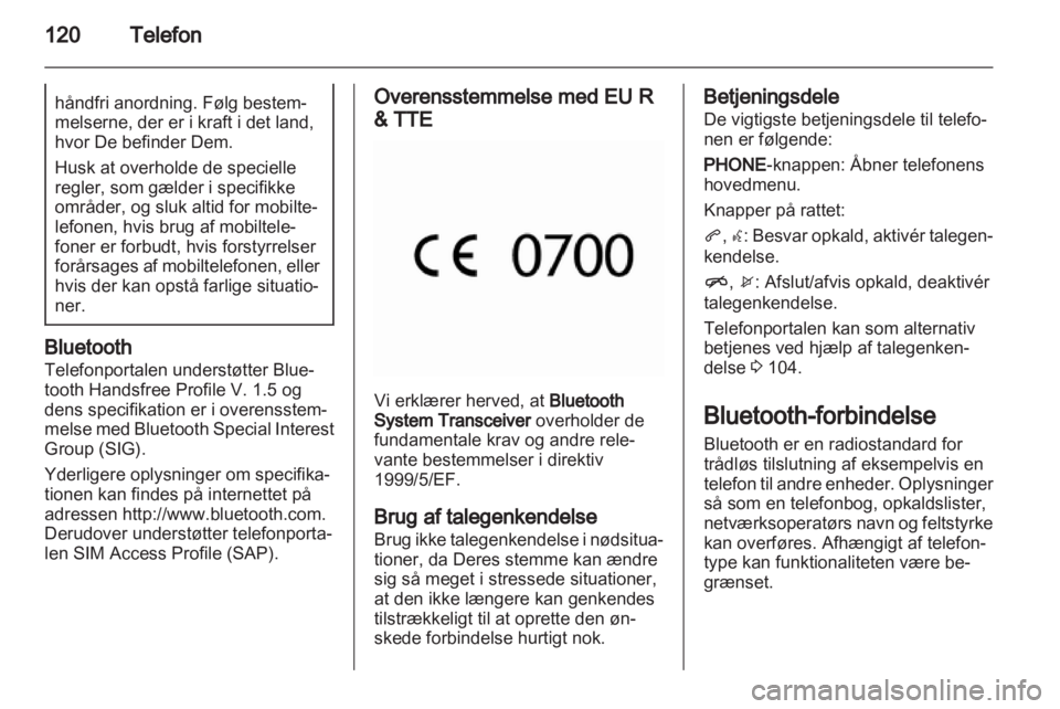 OPEL MERIVA 2013.5  Instruktionsbog til Infotainment (in Danish) 