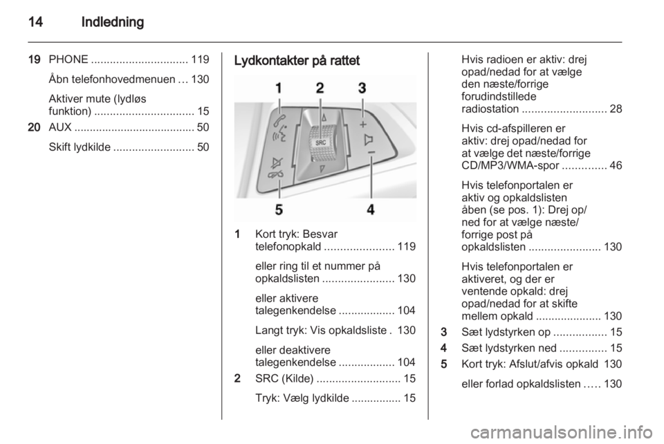 OPEL MERIVA 2013.5  Instruktionsbog til Infotainment (in Danish) 