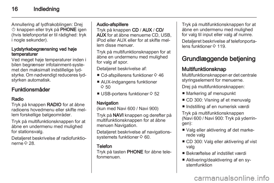 OPEL MERIVA 2013.5  Instruktionsbog til Infotainment (in Danish) 