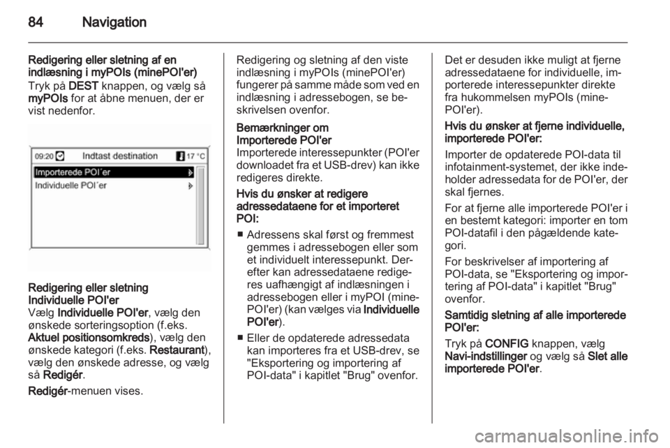 OPEL MERIVA 2013.5  Instruktionsbog til Infotainment (in Danish) 