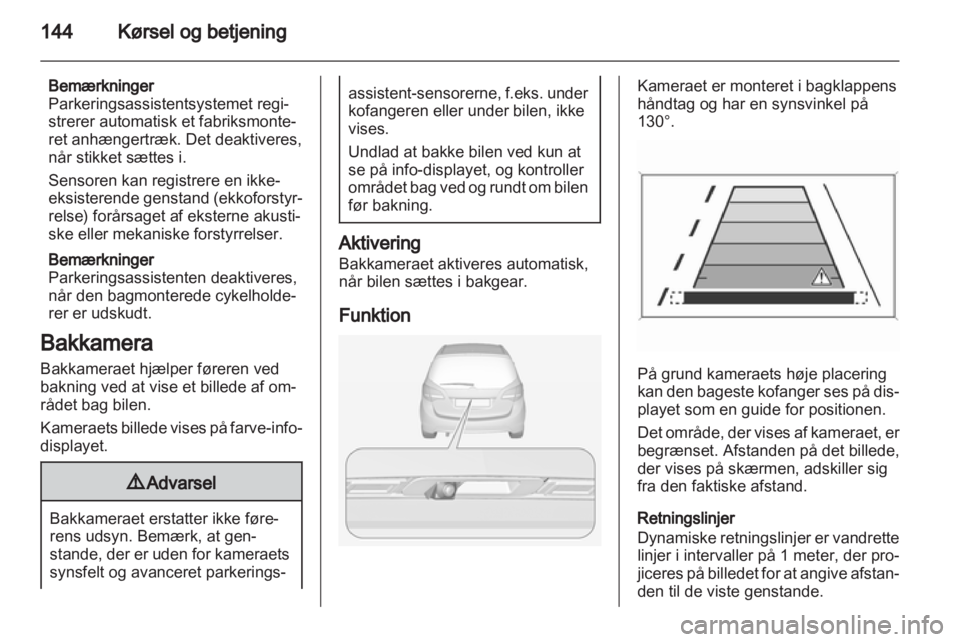 OPEL MERIVA 2013.5  Instruktionsbog (in Danish) 