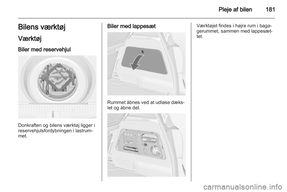 OPEL MERIVA 2013.5  Instruktionsbog (in Danish) 