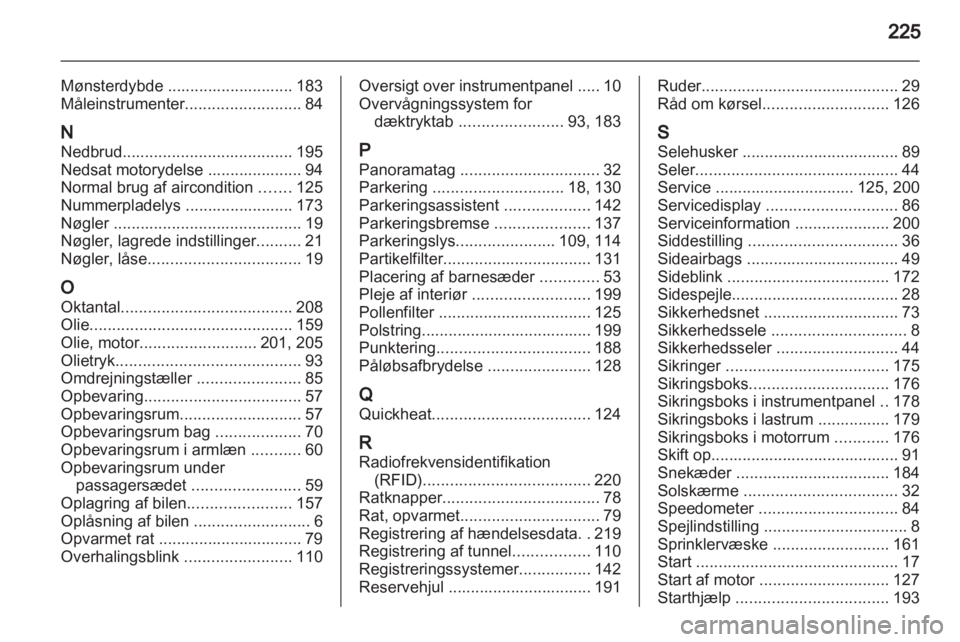 OPEL MERIVA 2013.5  Instruktionsbog (in Danish) 