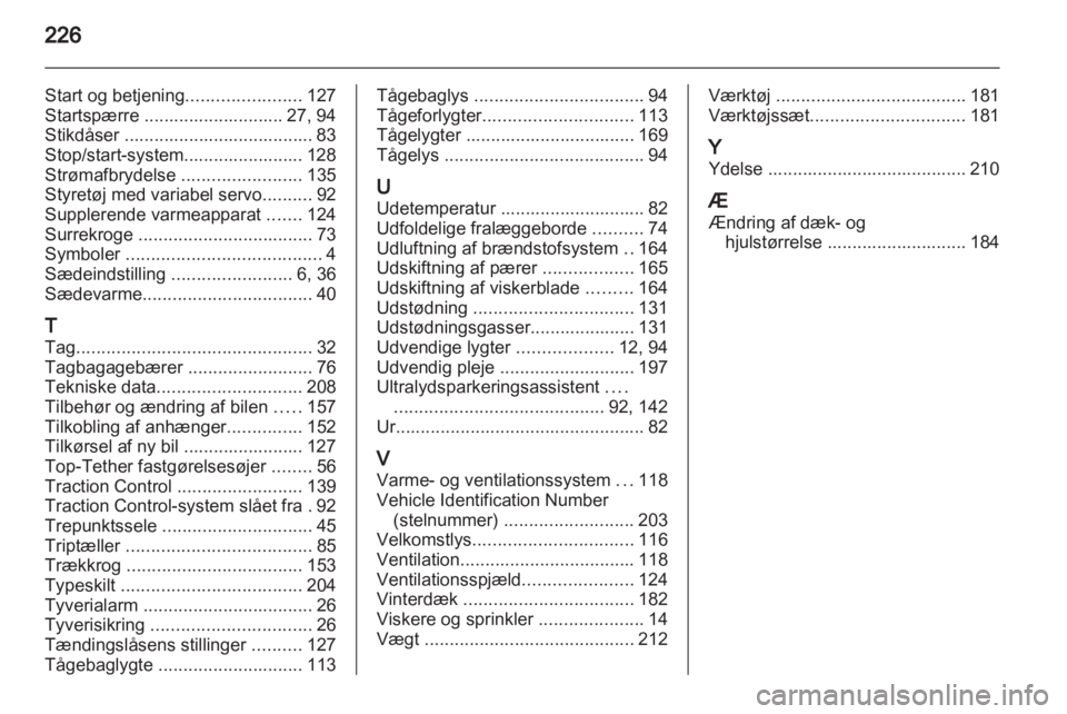 OPEL MERIVA 2013.5  Instruktionsbog (in Danish) 