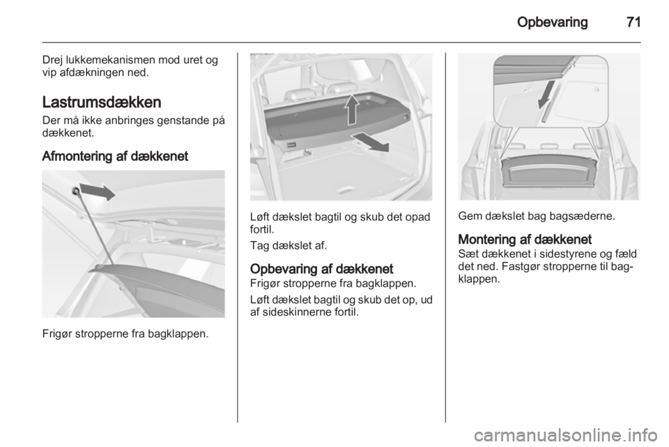 OPEL MERIVA 2013.5  Instruktionsbog (in Danish) 