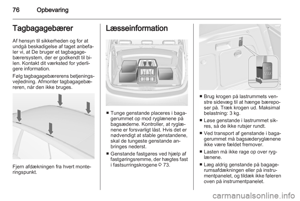 OPEL MERIVA 2013.5  Instruktionsbog (in Danish) 