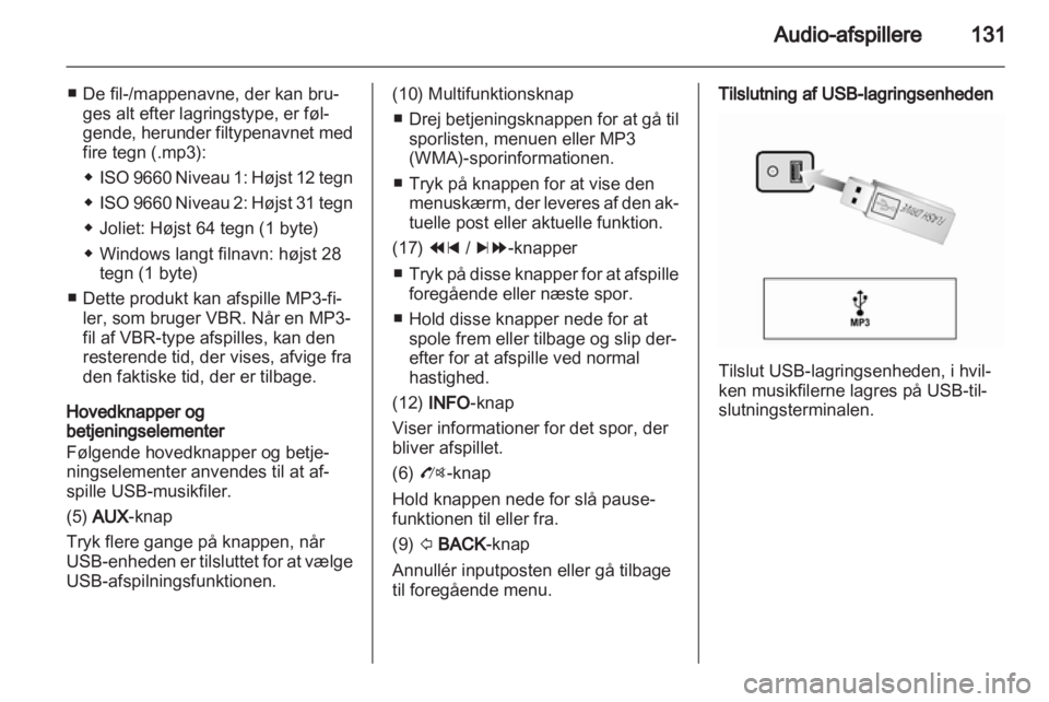 OPEL MOKKA 2013  Instruktionsbog til Infotainment (in Danish) 