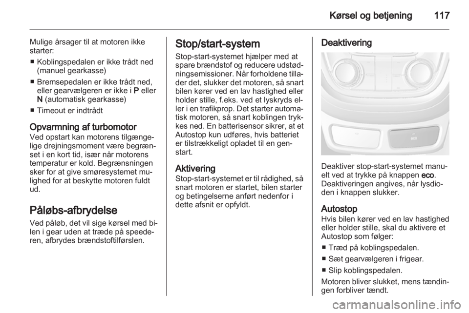 OPEL MOKKA 2013  Instruktionsbog (in Danish) 