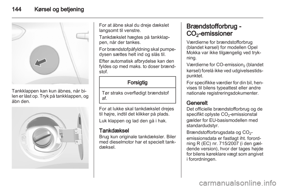 OPEL MOKKA 2013  Instruktionsbog (in Danish) 