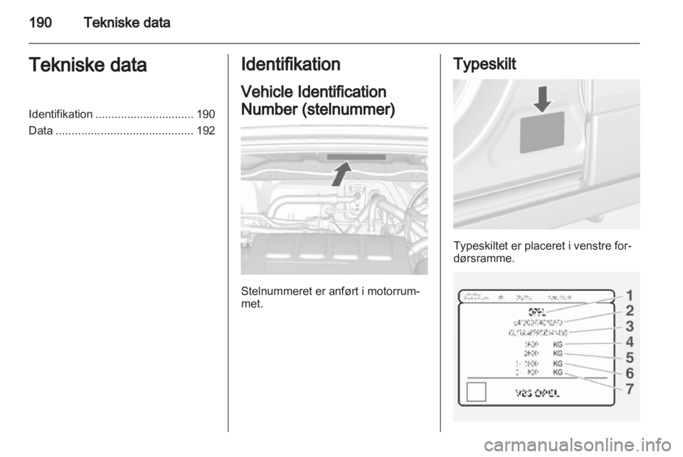 OPEL MOKKA 2013  Instruktionsbog (in Danish) 