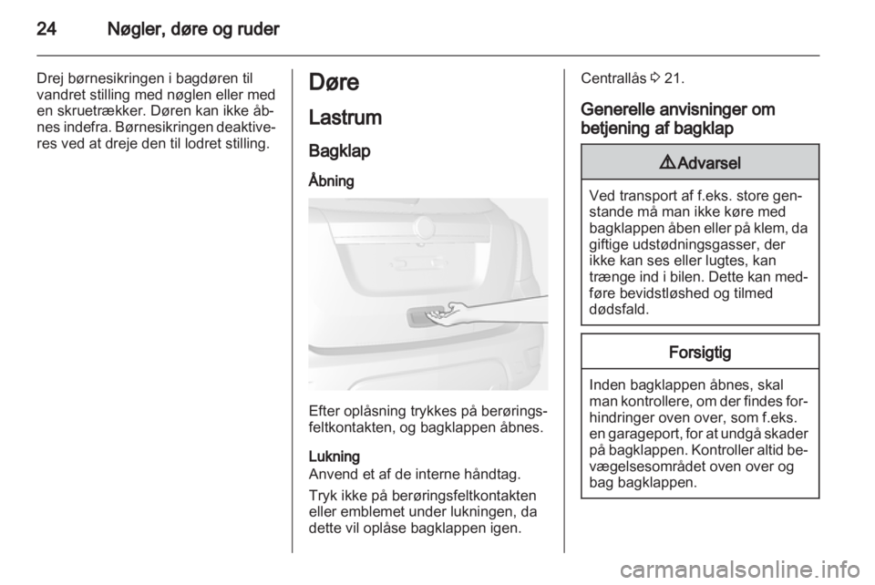 OPEL MOKKA 2013  Instruktionsbog (in Danish) 