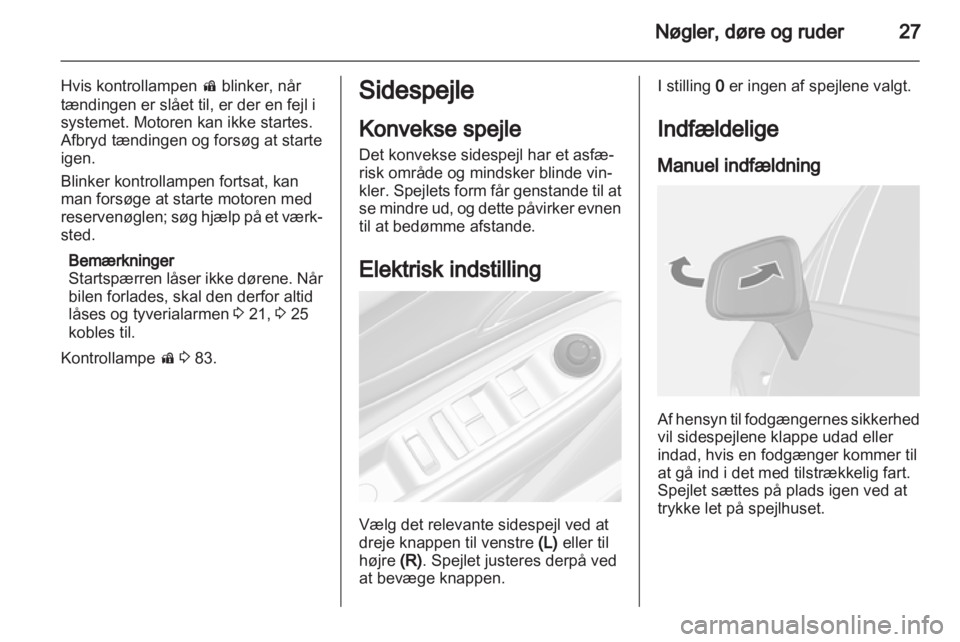 OPEL MOKKA 2013  Instruktionsbog (in Danish) 
