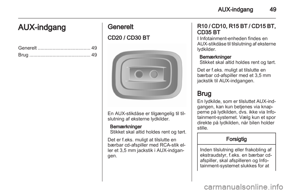 OPEL MOVANO_B 2012.5  Instruktionsbog til Infotainment (in Danish) 