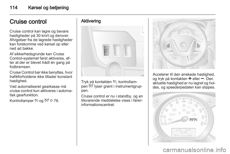 OPEL MOVANO_B 2012.5  Instruktionsbog (in Danish) 