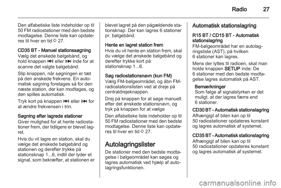 OPEL VIVARO 2013  Instruktionsbog til Infotainment (in Danish) 