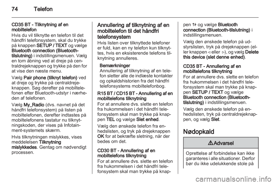 OPEL VIVARO 2013  Instruktionsbog til Infotainment (in Danish) 
