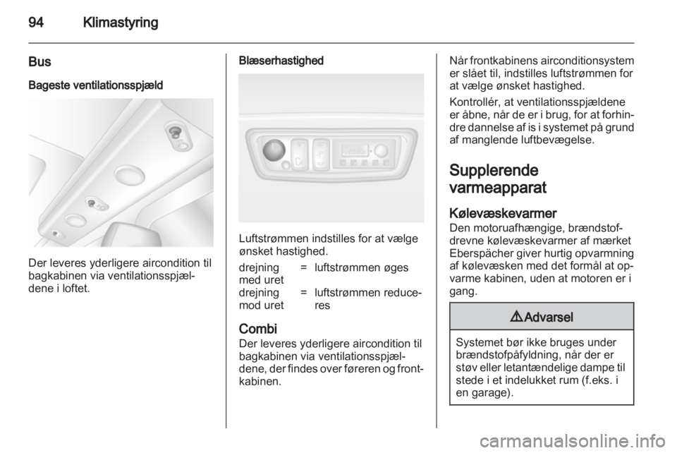 OPEL MOVANO_B 2013.5  Instruktionsbog (in Danish) 