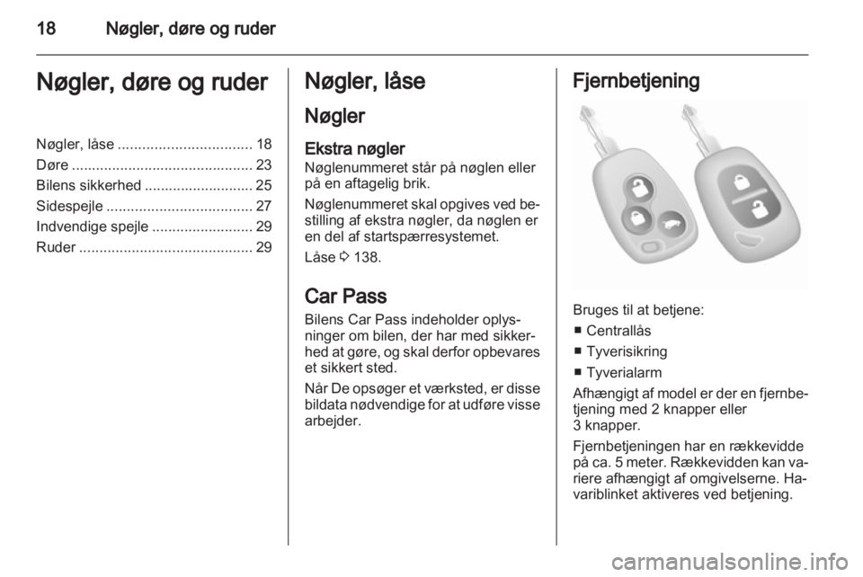 OPEL VIVARO 2011.5  Instruktionsbog (in Danish) 