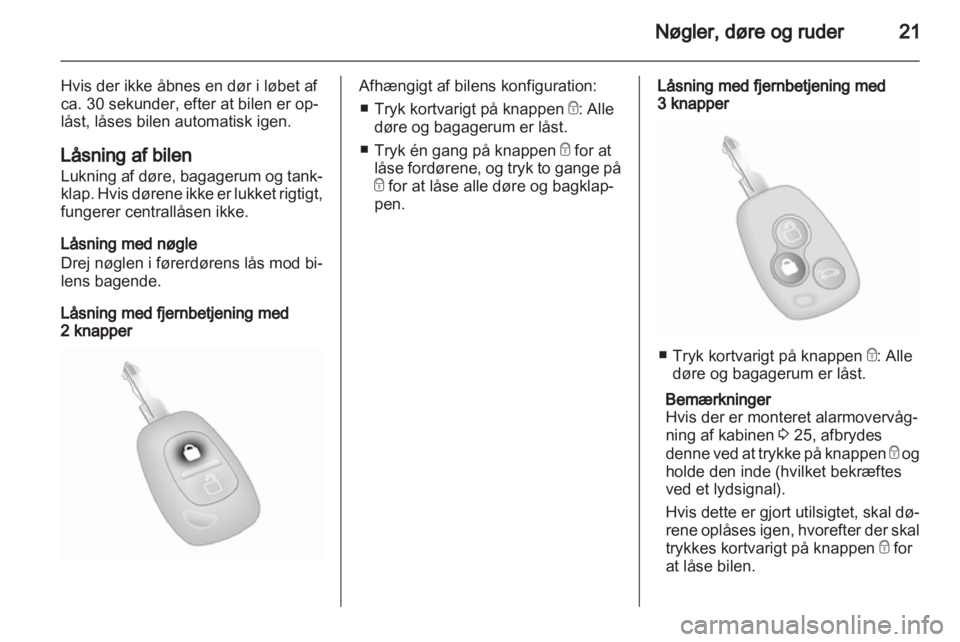OPEL VIVARO 2011.5  Instruktionsbog (in Danish) 