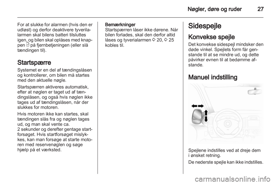 OPEL VIVARO 2011.5  Instruktionsbog (in Danish) 