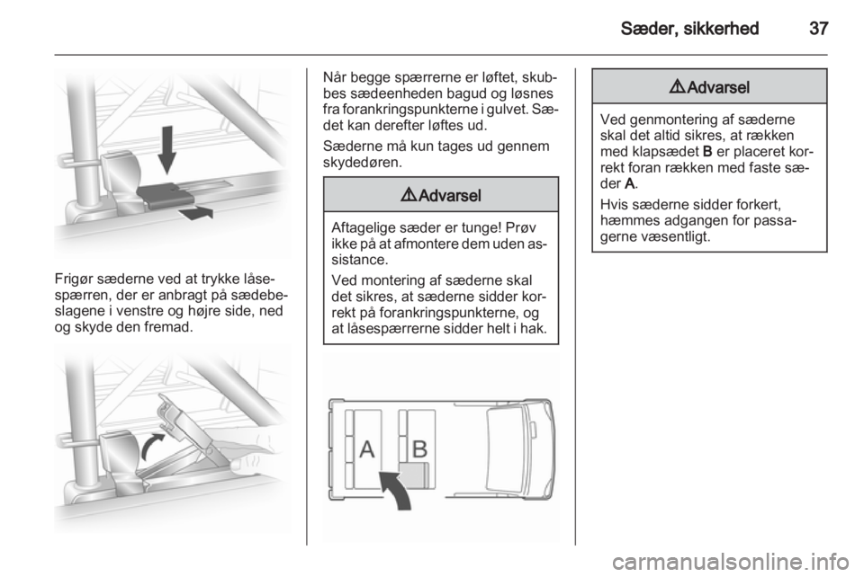 OPEL VIVARO 2011.5  Instruktionsbog (in Danish) 
