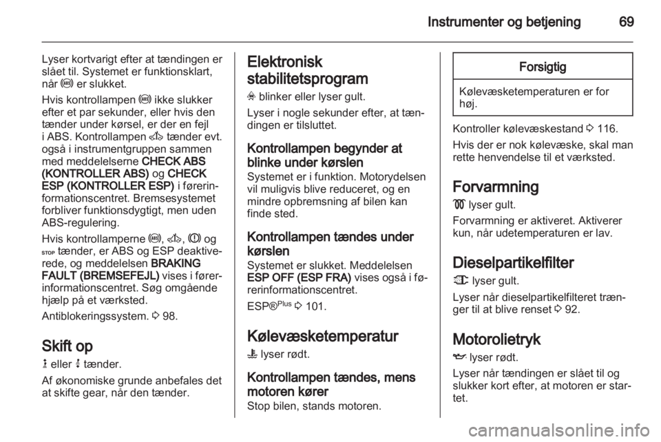 OPEL VIVARO 2011.5  Instruktionsbog (in Danish) 