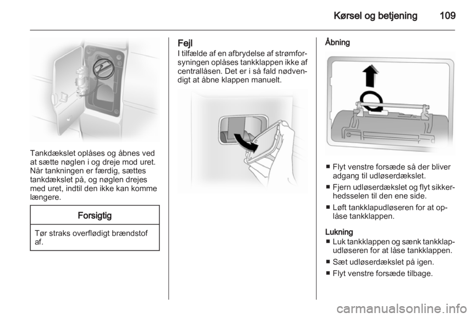 OPEL VIVARO 2012  Instruktionsbog (in Danish) 