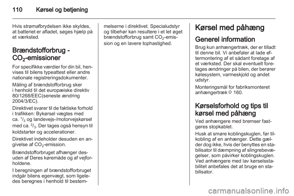 OPEL VIVARO 2012  Instruktionsbog (in Danish) 